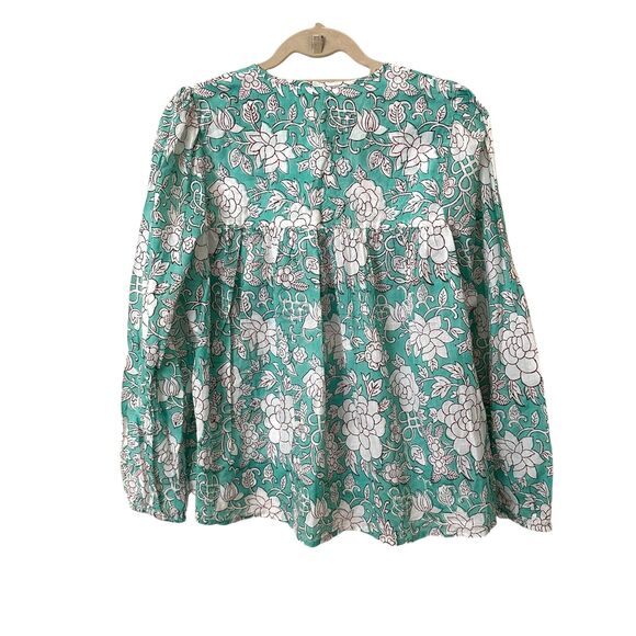 DESERT QUEEN Floral Tassel Boho Blouse NWT 36/S‎ (US 4) - Picture 3 of 5
